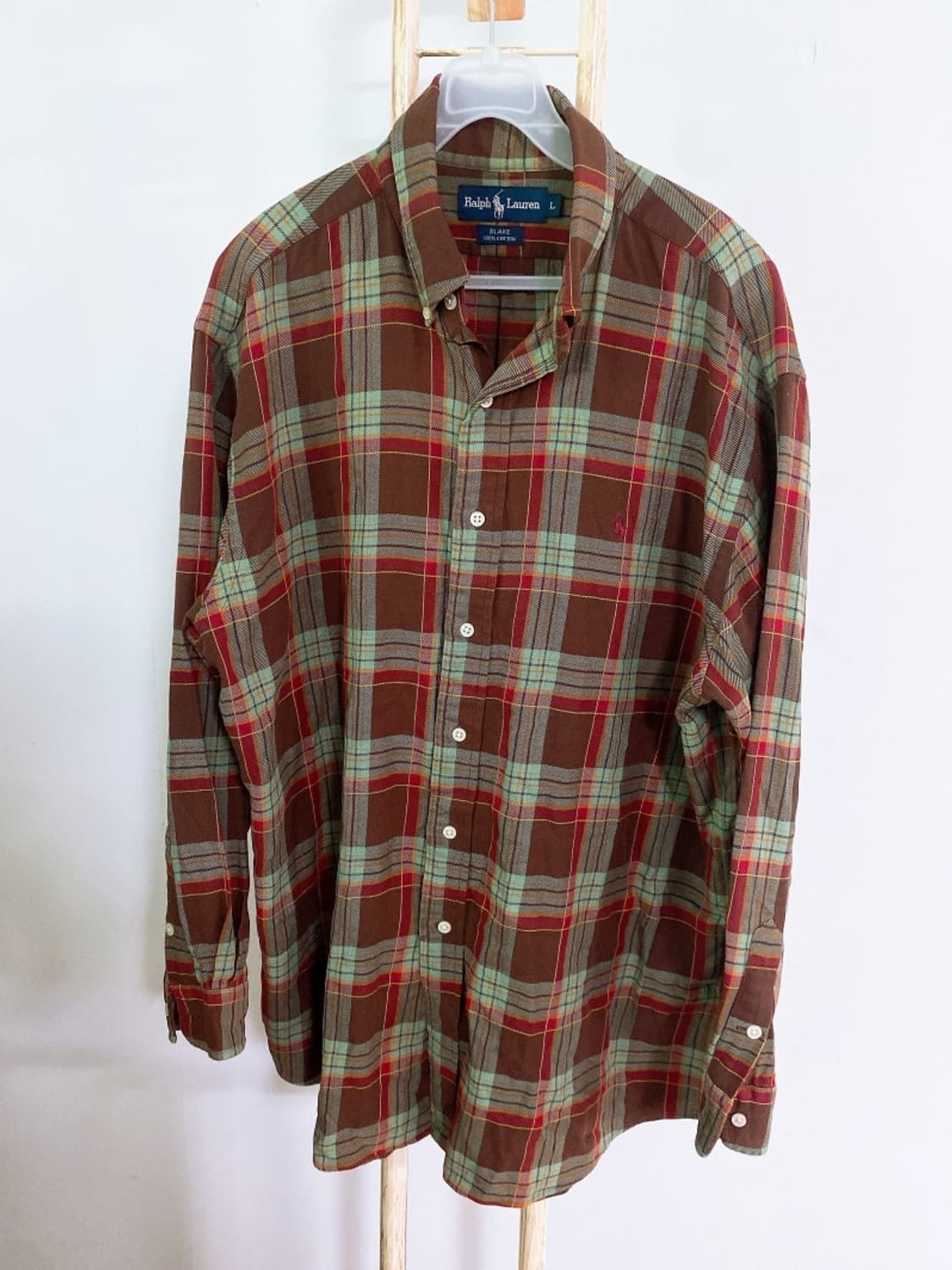 몽빈티지(XL권장)폴로랄프로렌남자체크루즈핏긴팔남방 상품이미지1