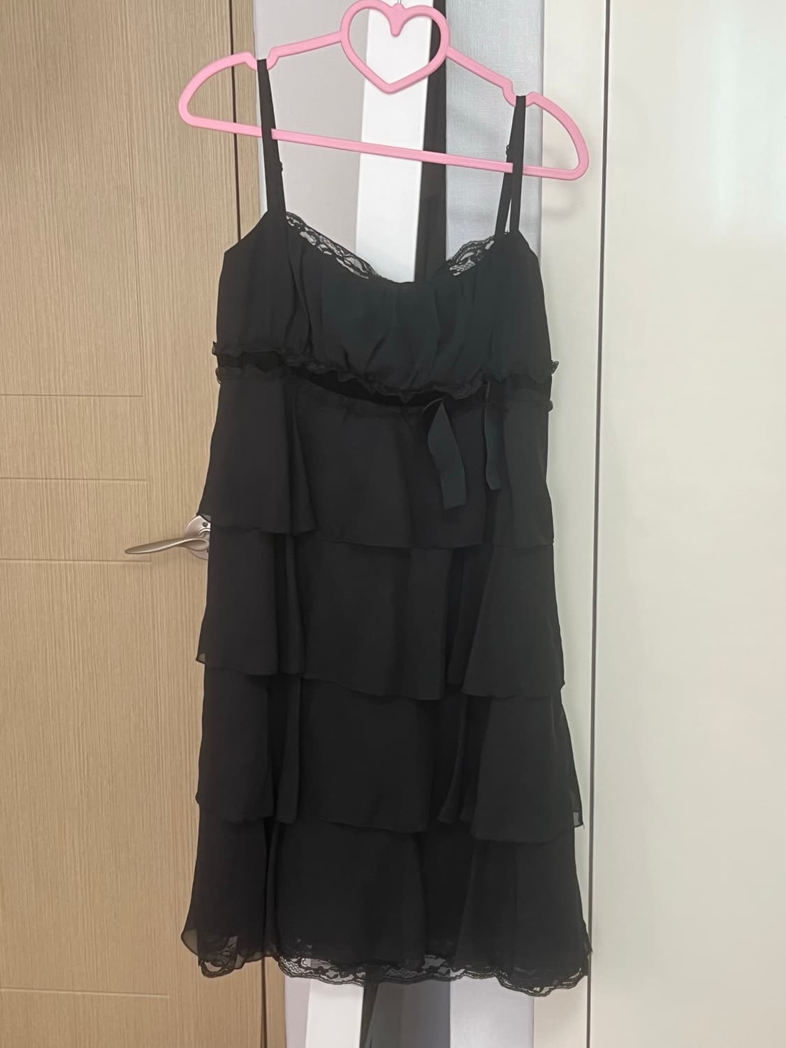 빈티지 블랙 프릴 캉캉 미디 원피스 갸루 상품이미지1