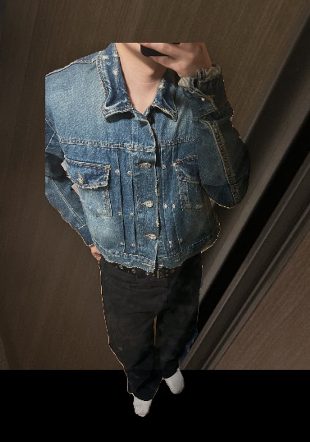 Surgery curved 데님 자켓 상품이미지1