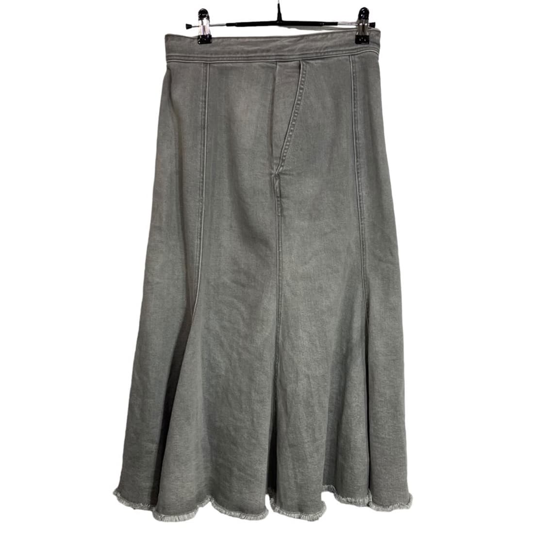 펑크 흑청 데님 롱스커트 상품이미지3