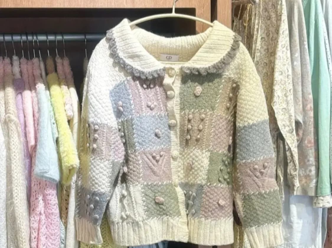 빈티지 패치 가디건 상품이미지1