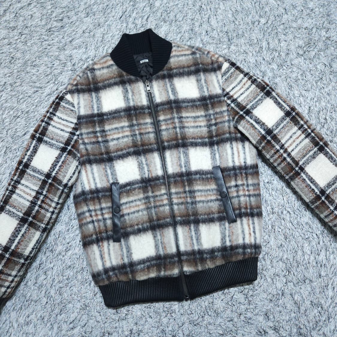 시스템옴므)100 모혼방 나일론 블루종점퍼 / 왕눈이샵 상품이미지2