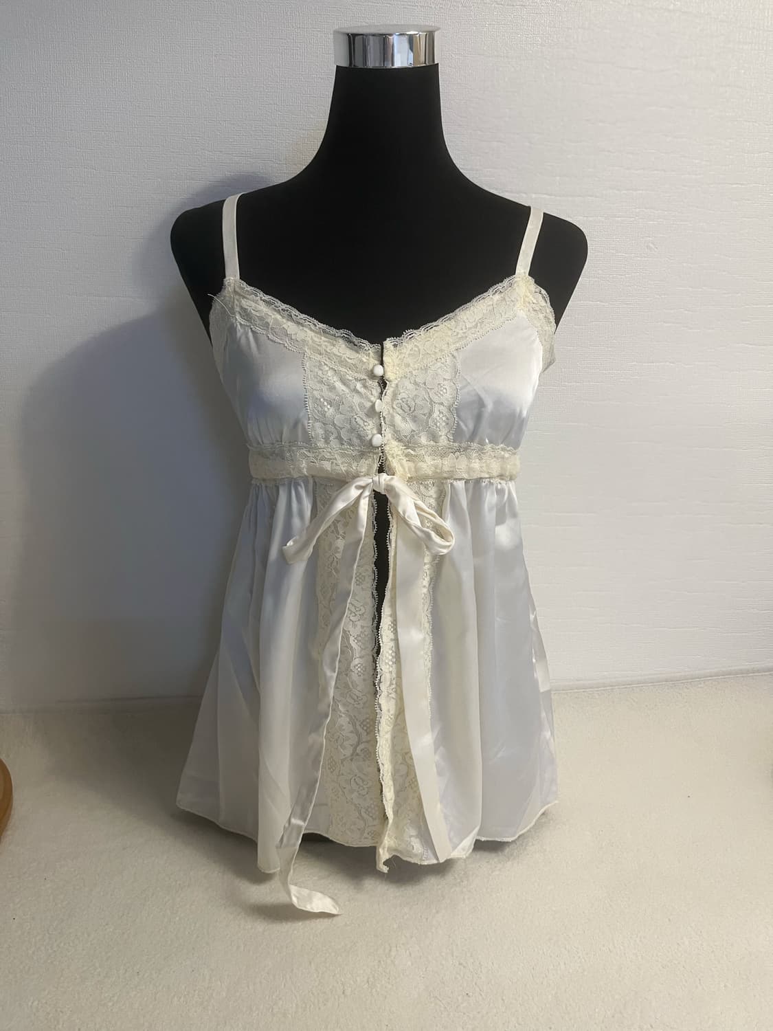 공주님 리본 레이스 나시 레이스 뷔스티에 상품이미지3