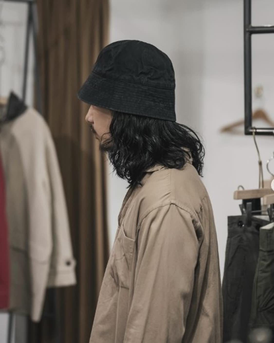 3) 키지마타카유키 파라핀 덕 세일러 버킷햇 블랙 상품이미지1