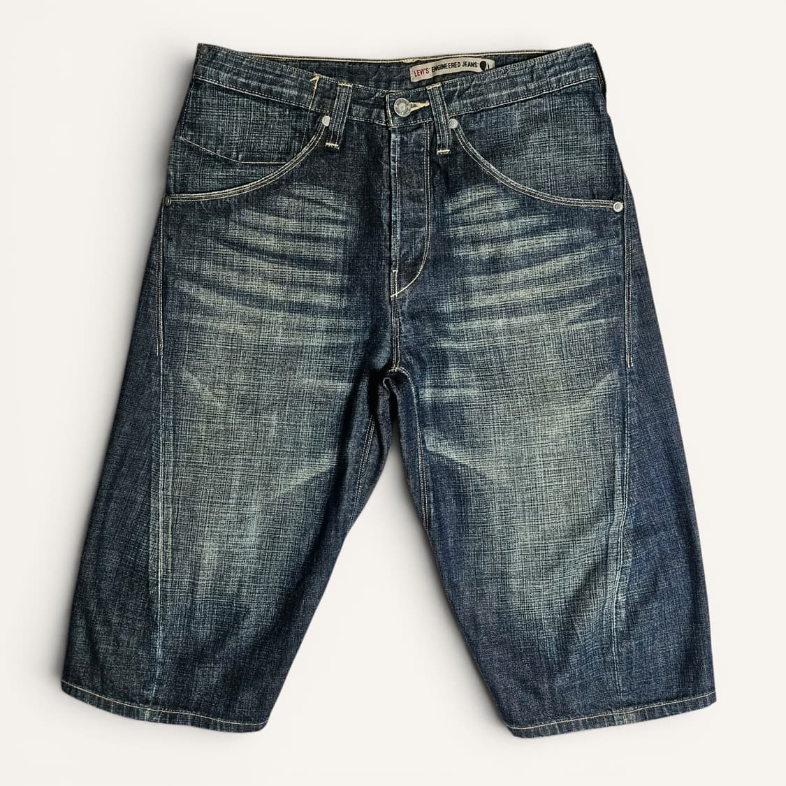 [W32][리바이스]00's 엔지니어드 진®유즈드 워시드 데님 쇼츠# 상품이미지2