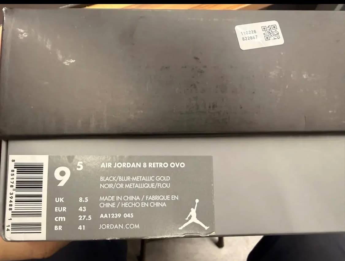 조던8 ovo 블랙 275 상품이미지2