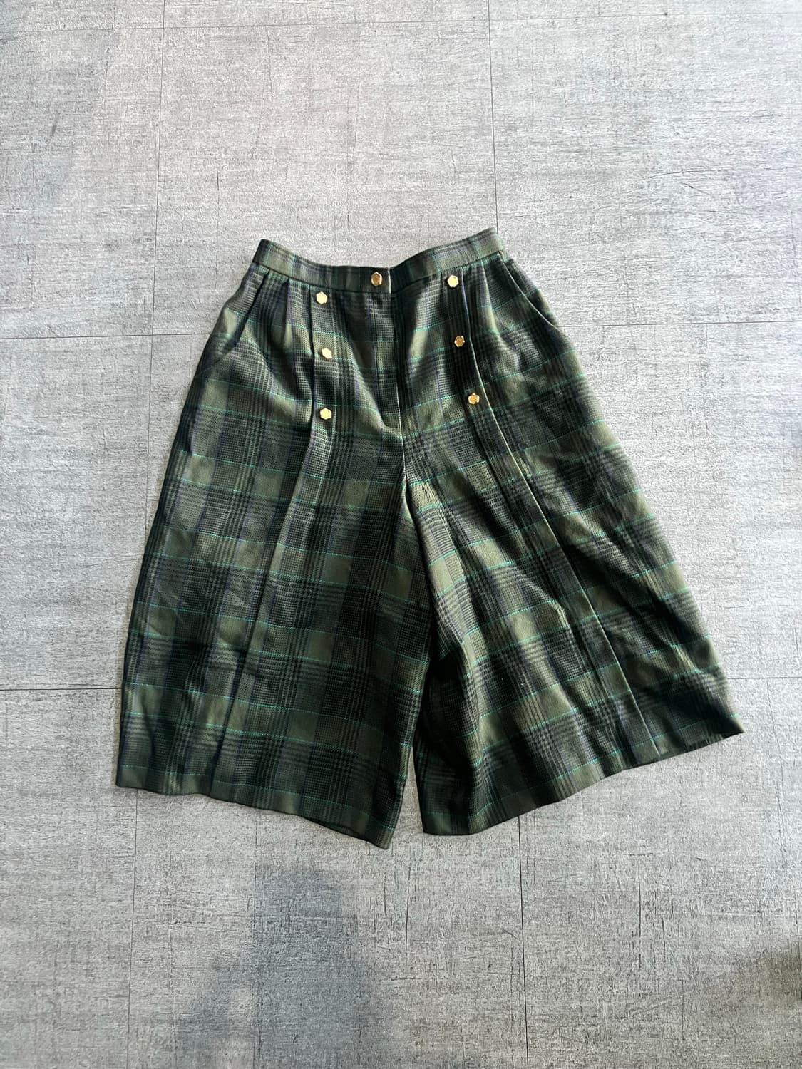 일본빈티지 Merange 하구미모리걸 아메카지 울 금장 버뮤다팬츠 상품이미지1