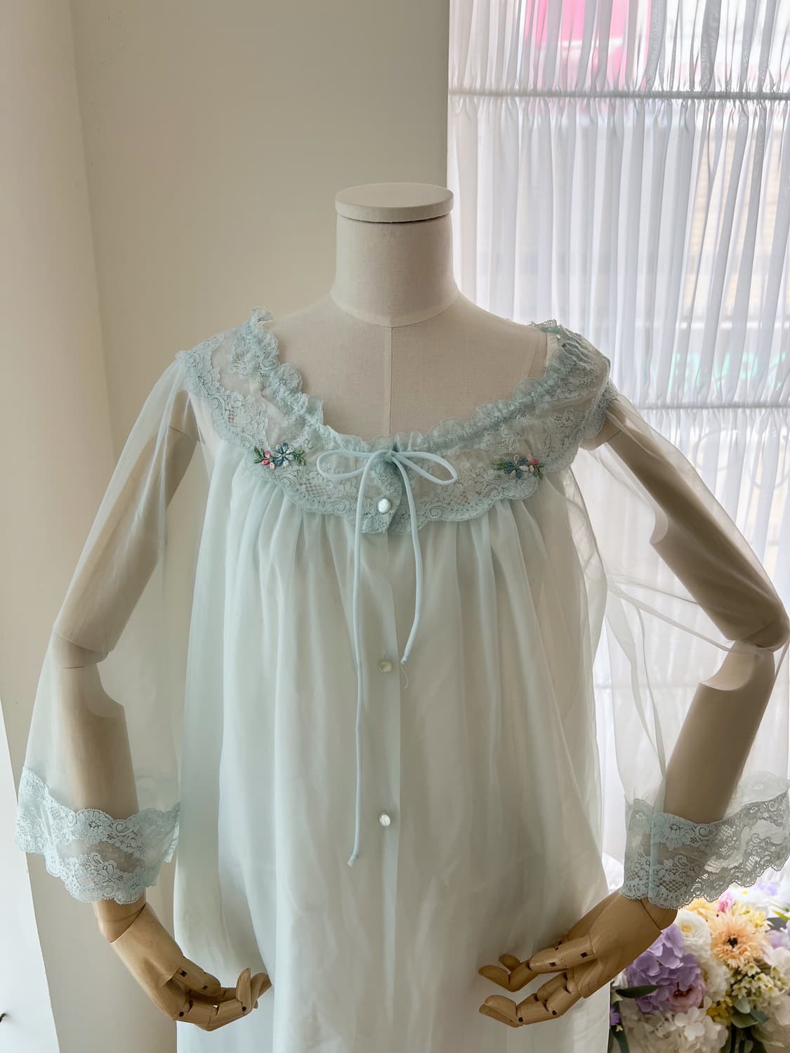 민트 레이스 맥시 나이트드레스 상품이미지9