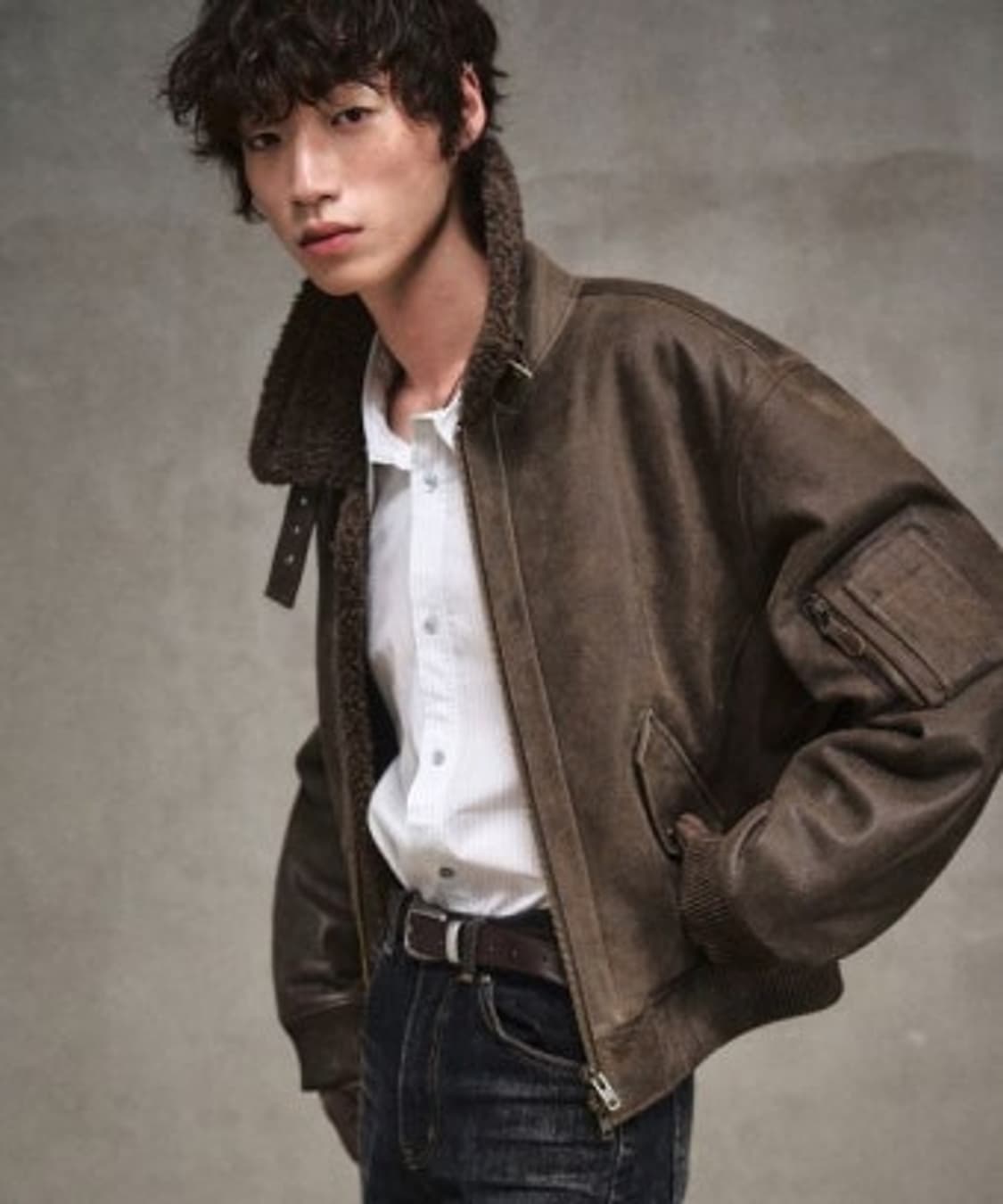 (구함) 엘무드 에비에이터 카우하이드 무스탕 44사이즈 상품이미지1