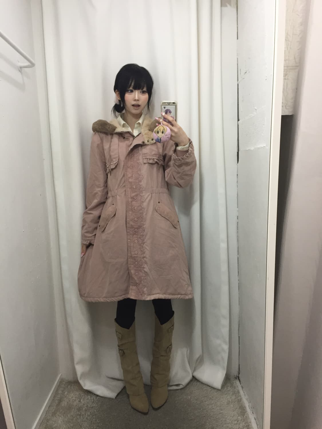 AXES FEMME 엑시즈팜 핑크 야상 🍥 상품이미지1