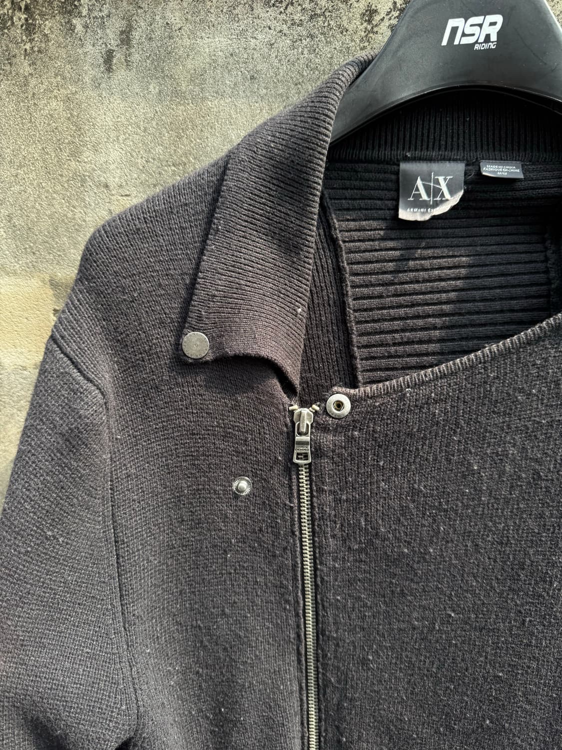 아르마니 익스체인지 니트 라이더자켓 상품이미지4