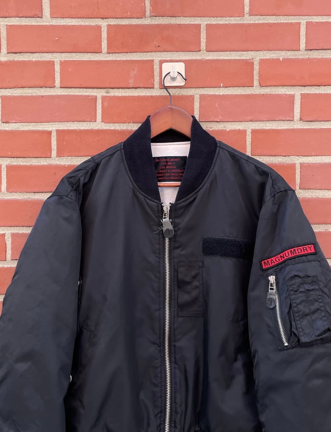 90s Japanese MA-1 Bomber Jacket (Black) 상품이미지2