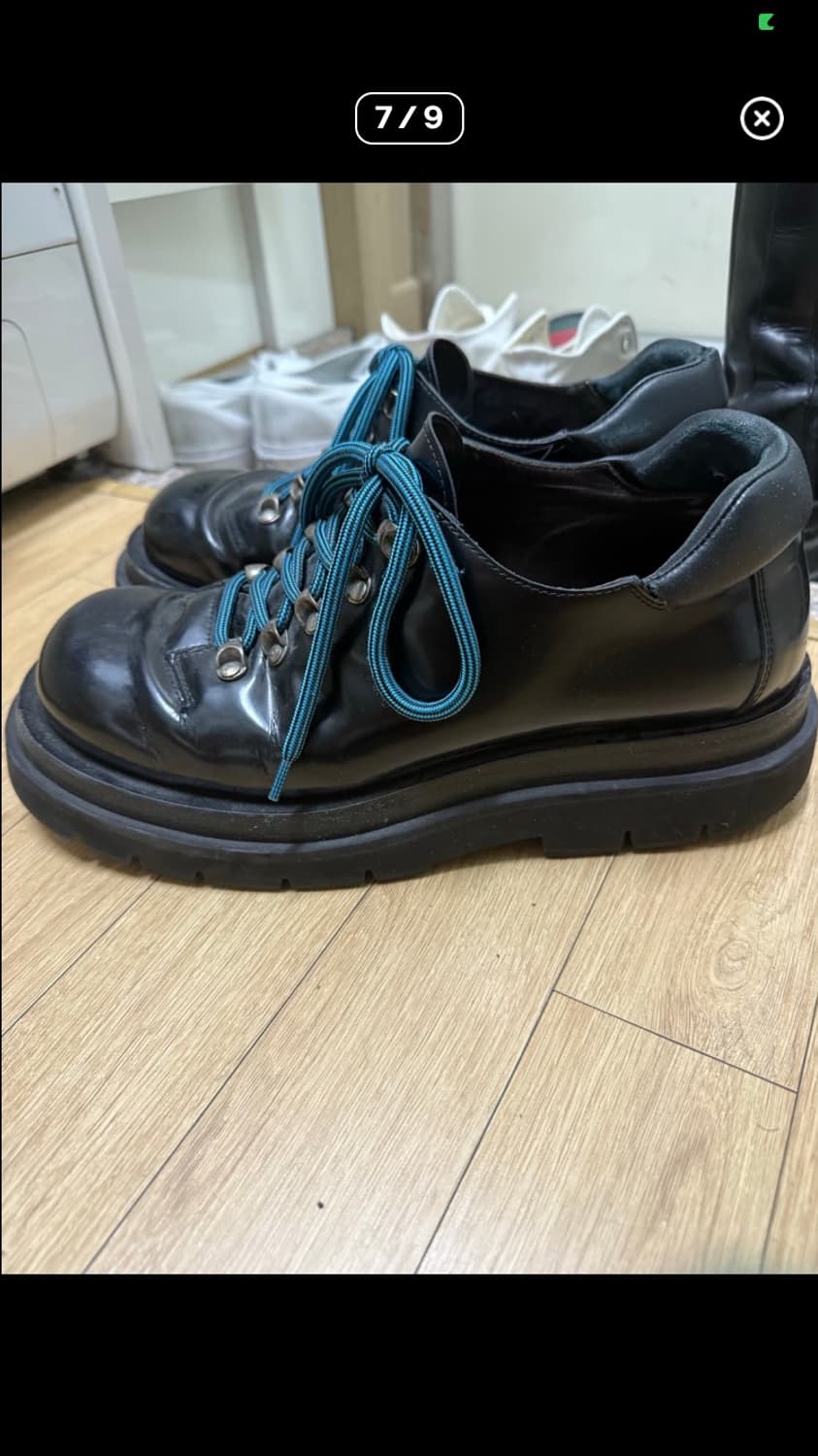 보테가 베네타 러그 하이킹 레이스업 슈즈 블랙 상품이미지8