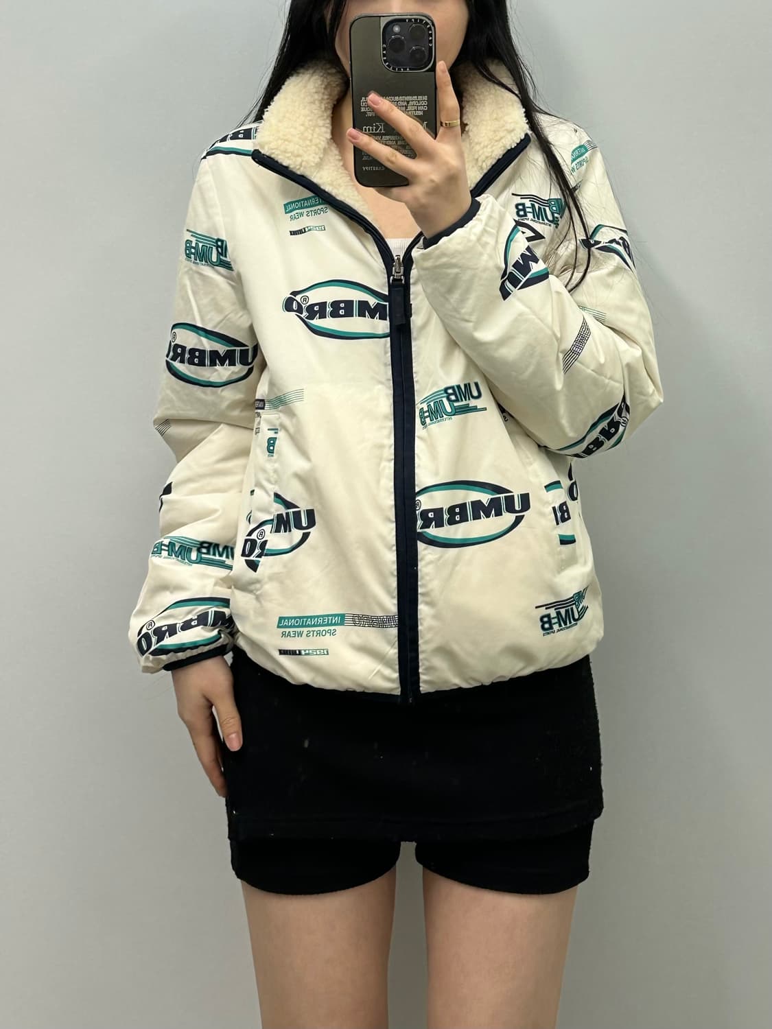 엄브로 플리스 베이지 리버시블 양면 자켓 상품이미지2