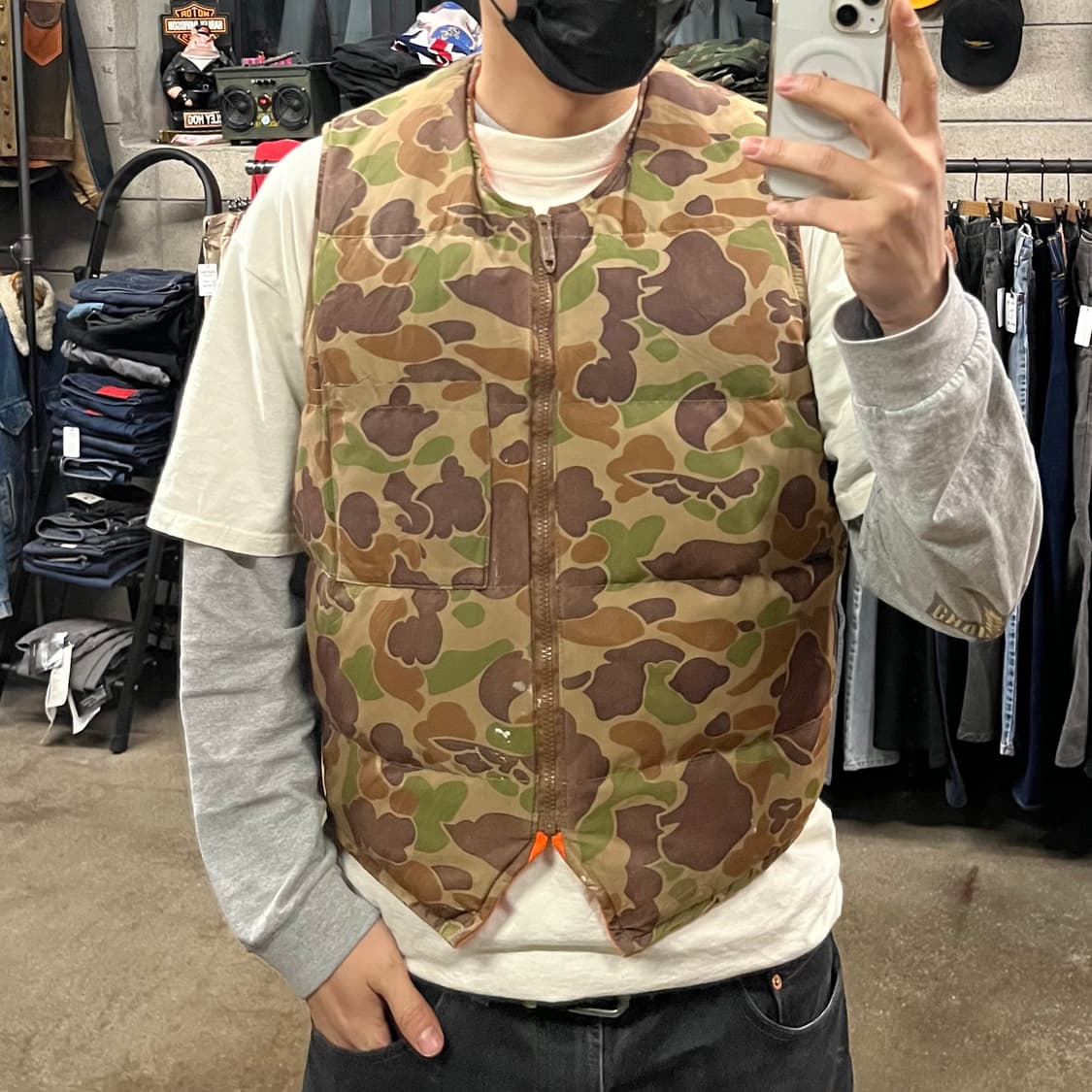 70s 에디바우어 덕카모 리버시블 베스트 (100) 상품이미지7