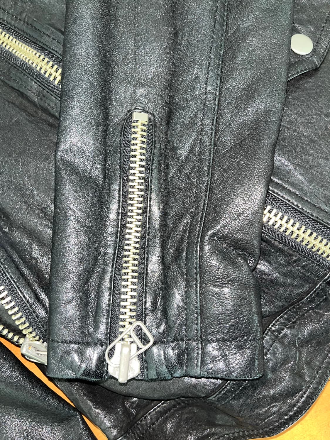 램스킨 양가죽 레더 자켓 (가죽자켓) / 블랙 상품이미지2