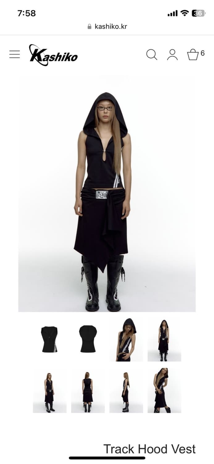 kashiko Track Hood Vest 상품이미지2