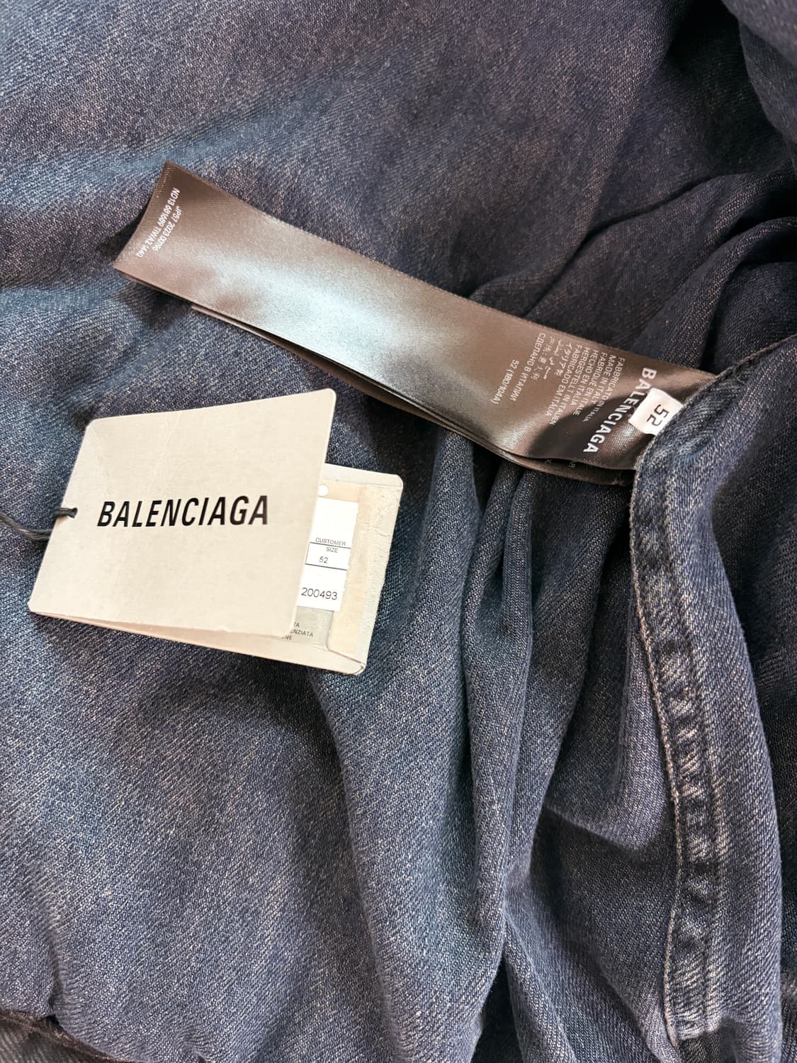 발렌시아가 패디드 데님 자켓 흑청 블랙 52 상품이미지6