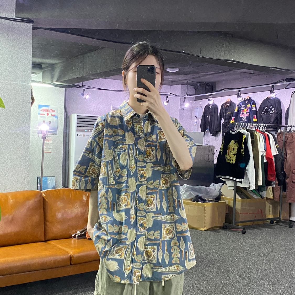 shane 패턴 반팔 셔츠 B2315 상품이미지1