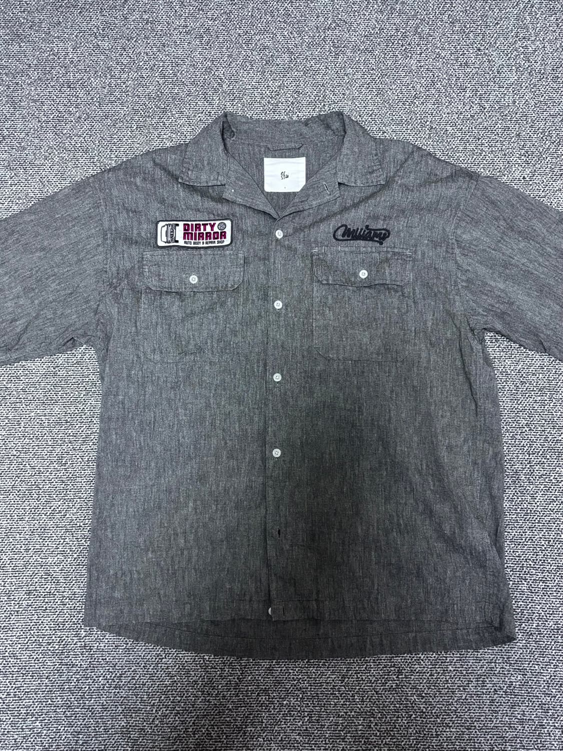 에스파이 LINEN DENIM WORK SHIRTS (GREY) 상품이미지1