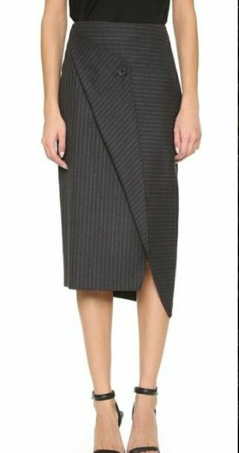 [2] DKNY 핀 스트라이프 랩 스타일 스커트 치마 상품이미지2