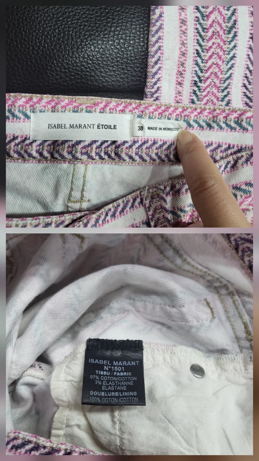 이자벨마랑 에뚜왈 패턴 크롭 스키니진 상품이미지7