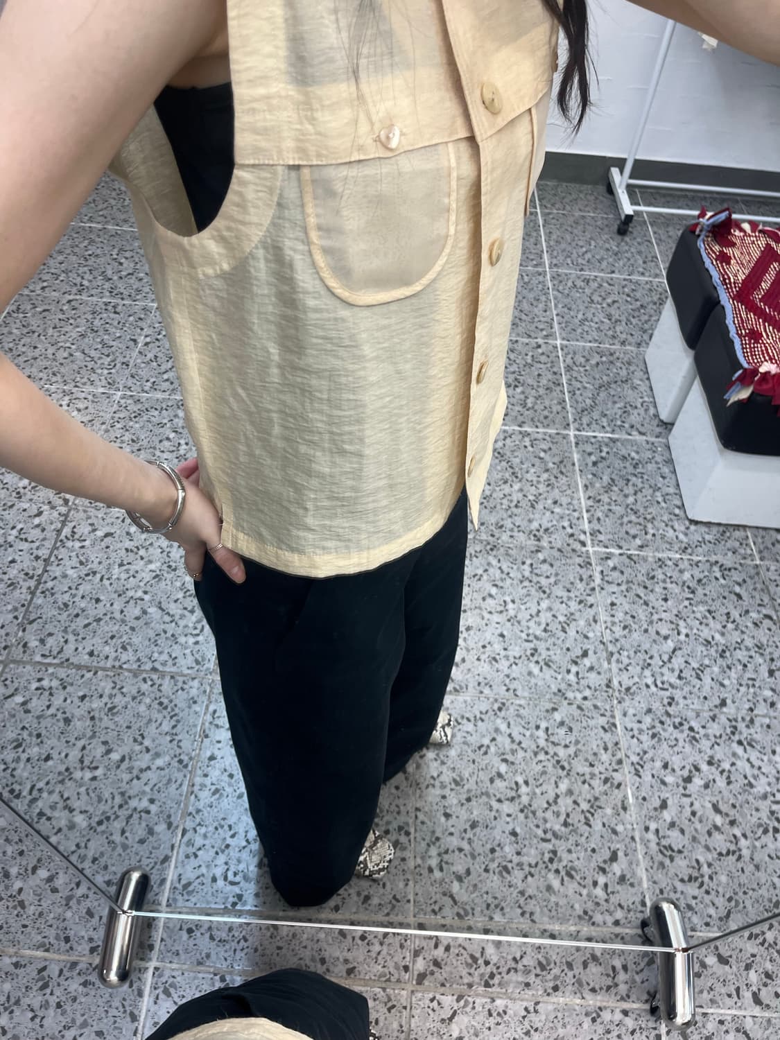 포켓 포인트 린넨 베스트 상품이미지5