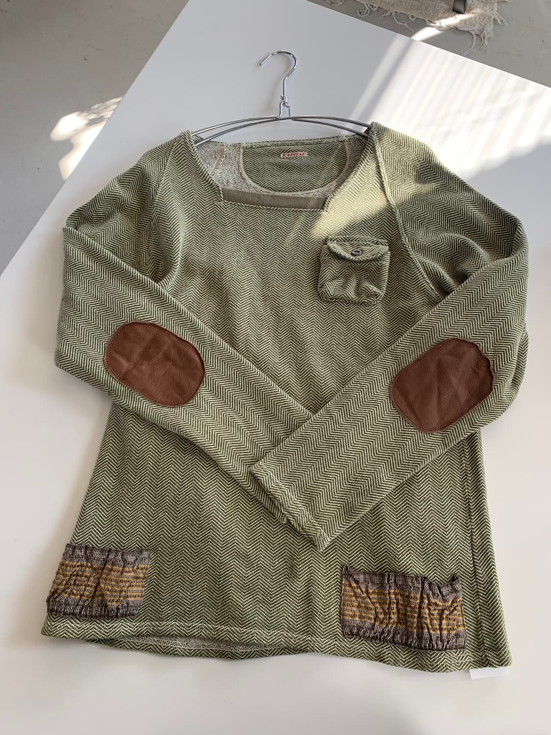 Kapital 캐피탈 스퀘어넥 니트 슬리브 상품이미지1