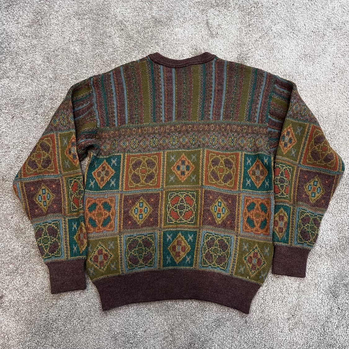 빈티지 에스닉 라운드 울 니트M 상품이미지5