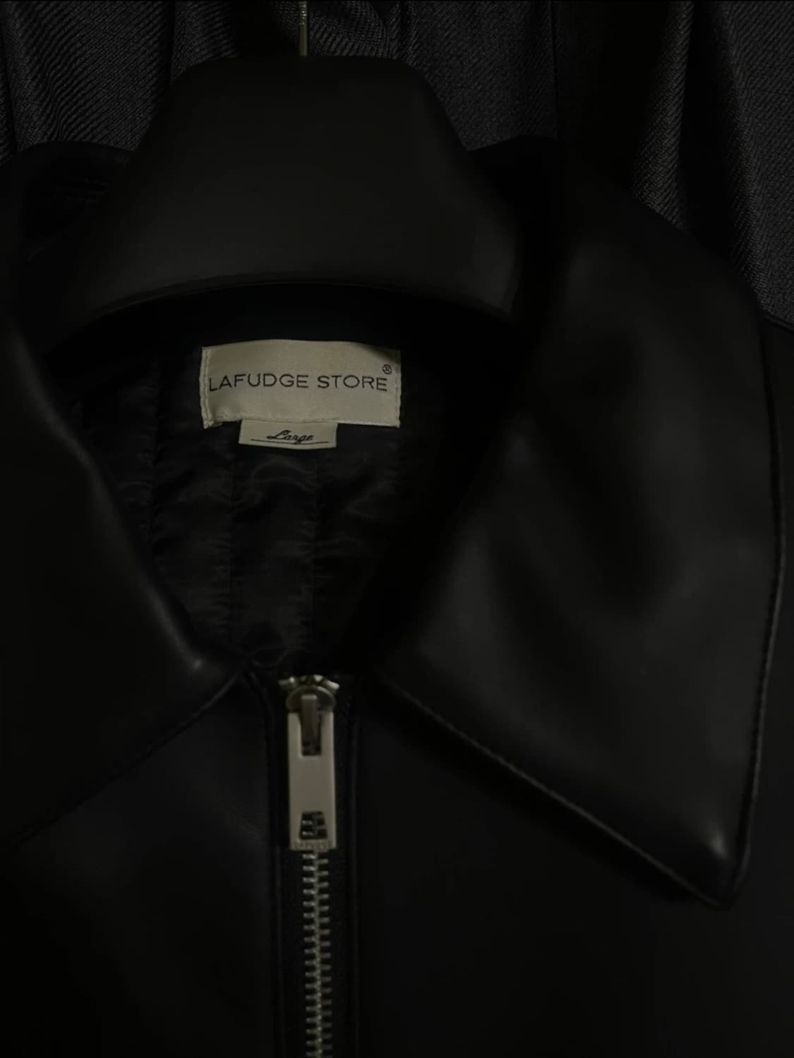 라퍼지스토어 버핑레더 미니멀 포켓 블루종 매트 블랙 L 상품이미지2