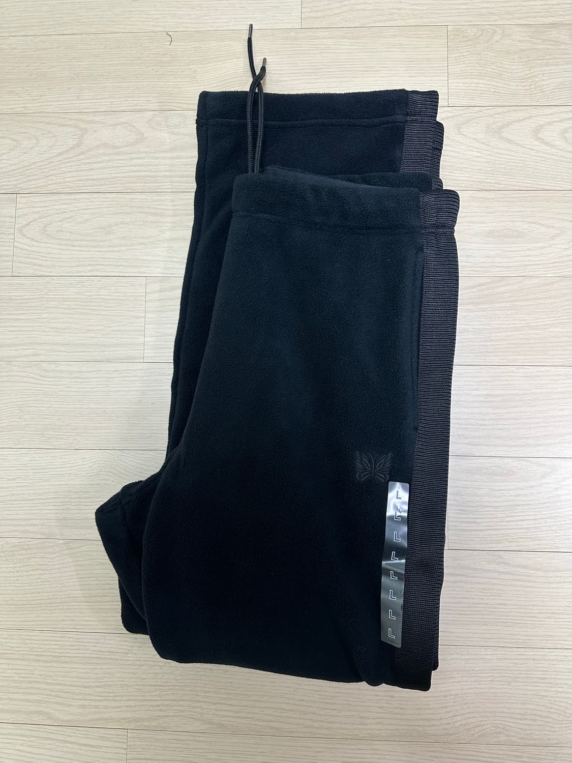 [L]유니클로 니들스 플리스 와이드 팬츠 블랙 상품이미지2