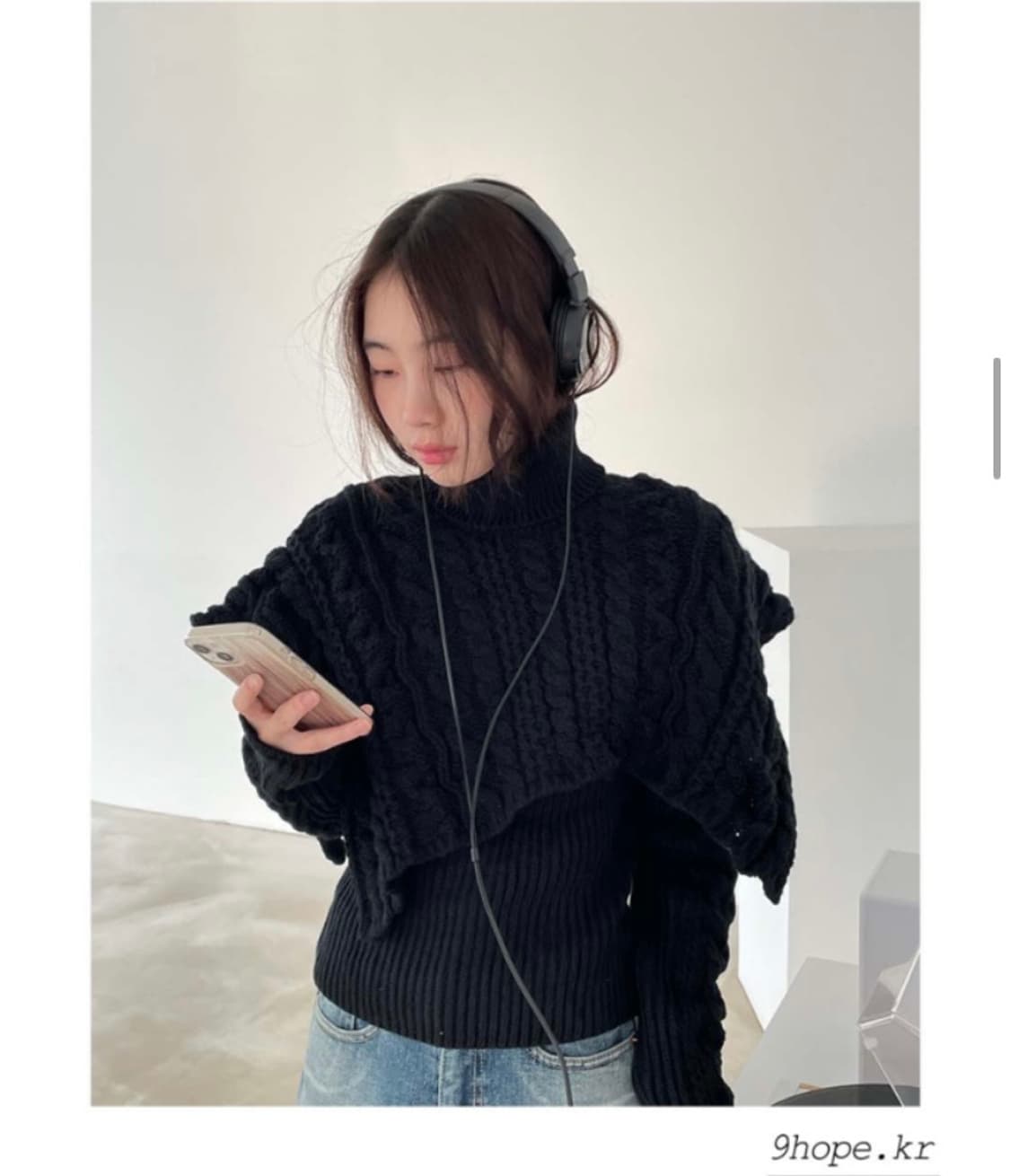 김아홉 케이프 니트 (아이보리) 상품이미지2