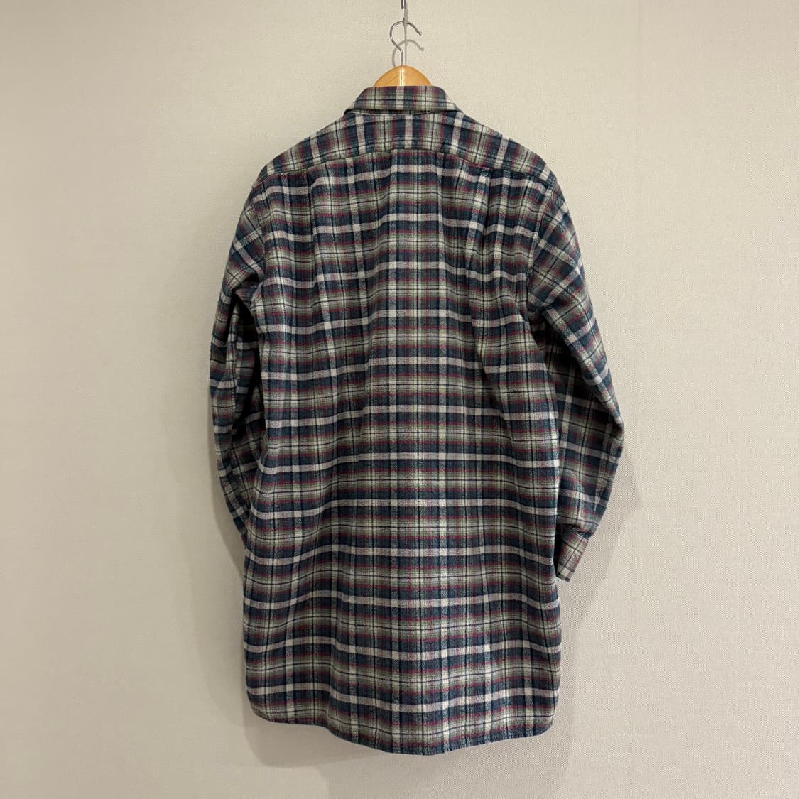 [XL]유로 빈티지 플란넬 튜닉셔츠 멀티체크 상품이미지2