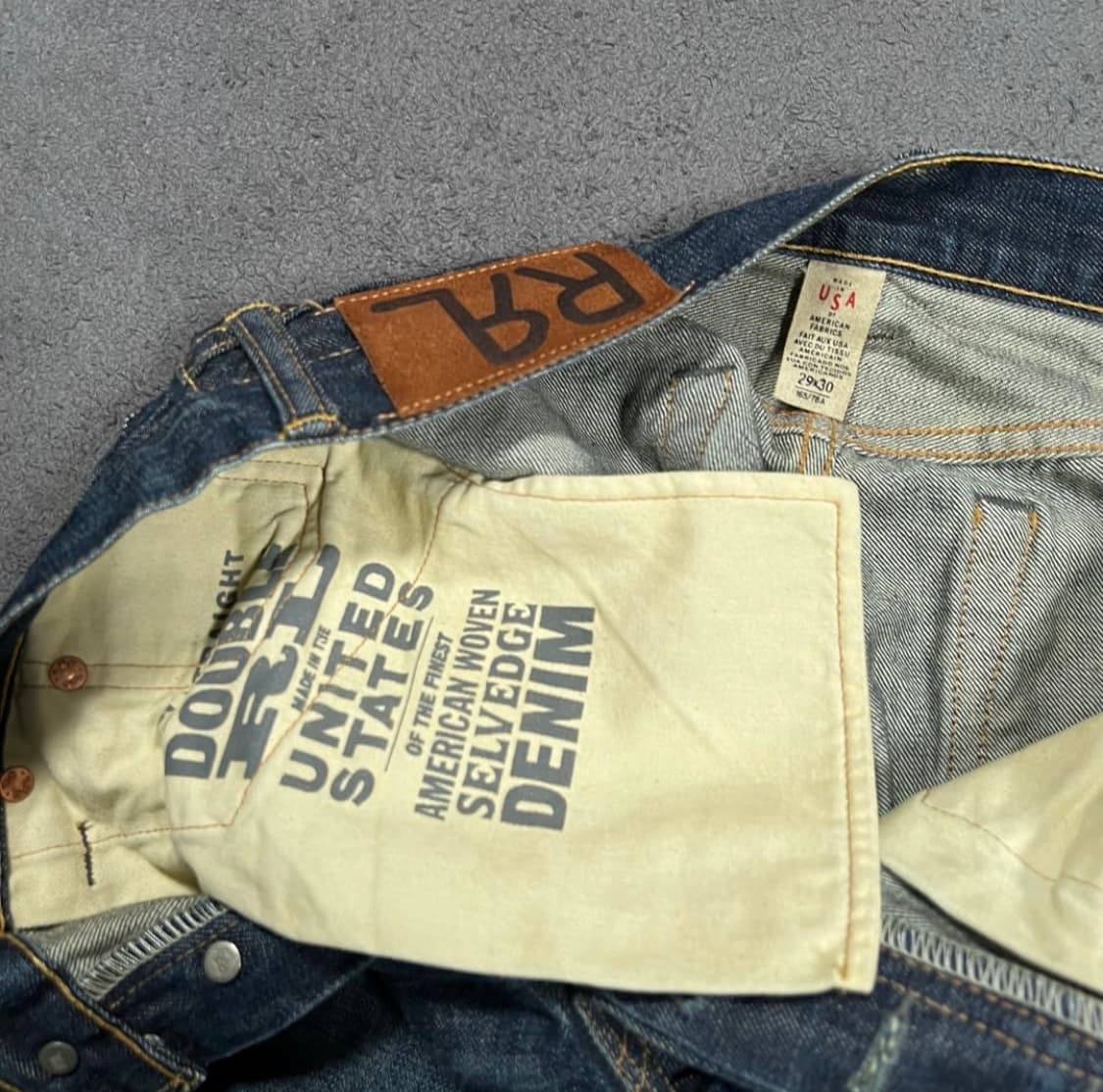 RRL 더블알엘 로우 스트레이트 Stillwater 셀비지 데님팬츠 상품이미지7