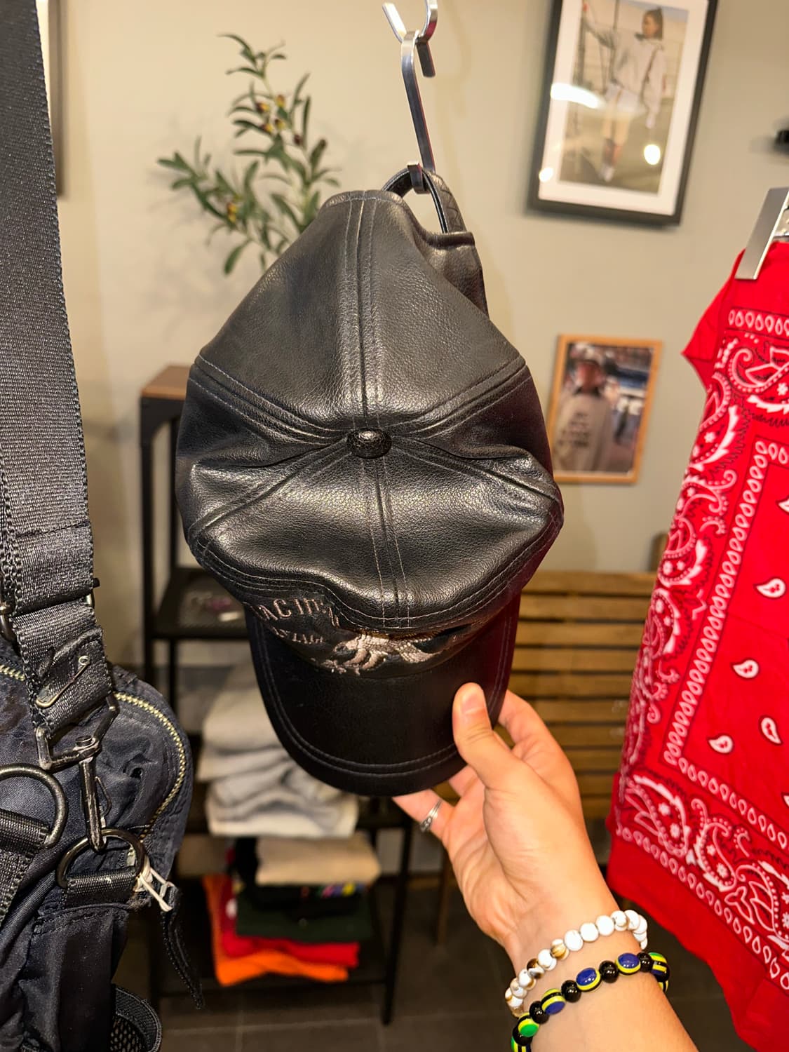 90’s Tactical Bike leather trucket cap 상품이미지7
