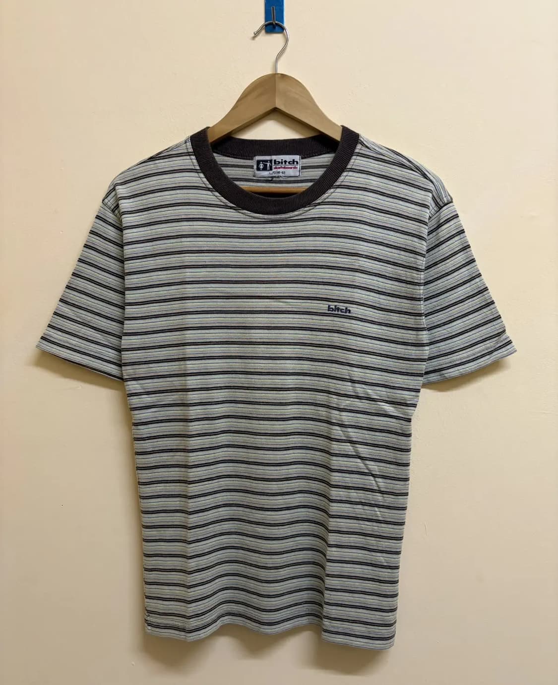 비치 스케이트보드 스트라이프 보더 반팔 티셔츠 상품이미지1