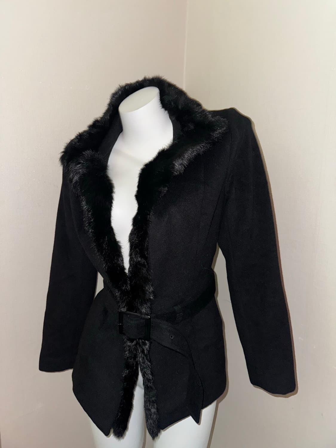 Ru Black belt fur short coat 상품이미지2