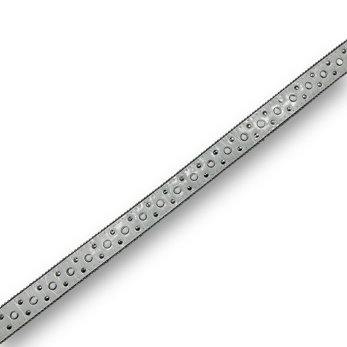 Crocodile Pattern White Stud Belt 상품이미지3