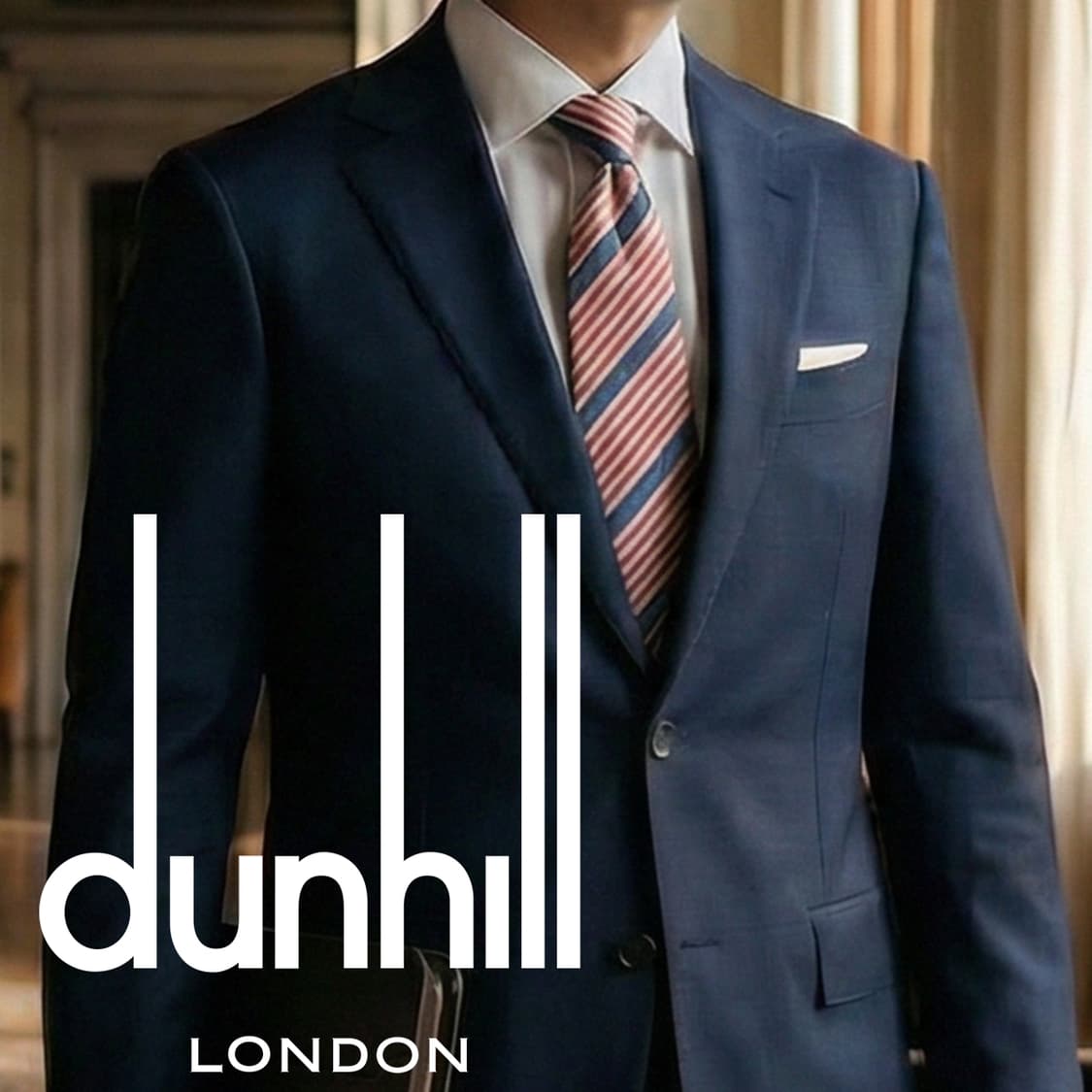 던힐 실크 핑크 스트라이프 넥타이 9.2cm A+~A등급 K1812
 상품이미지1