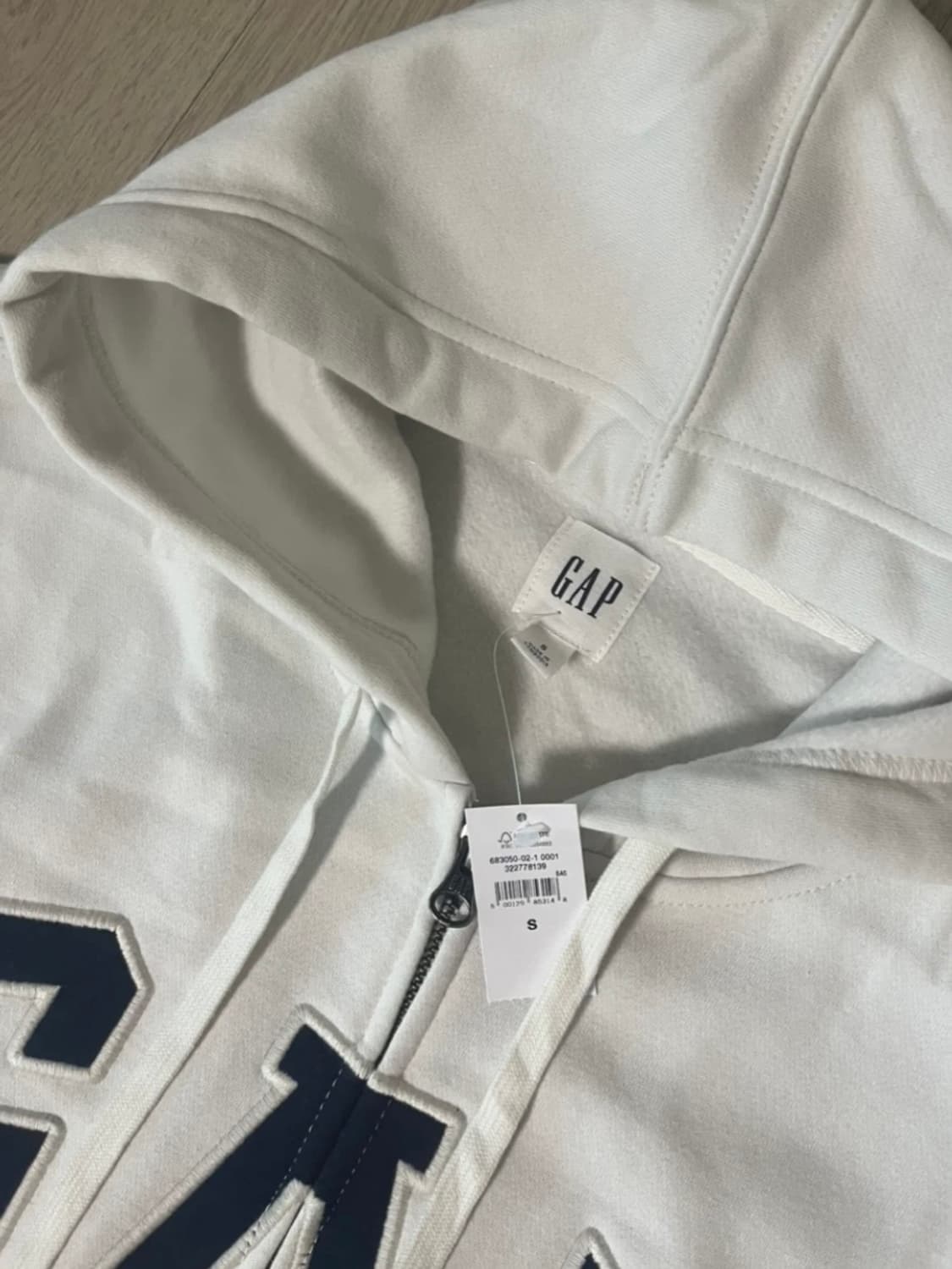 새상품 갭 후드집업 남녀공용 스톤베이지 S 상품이미지2