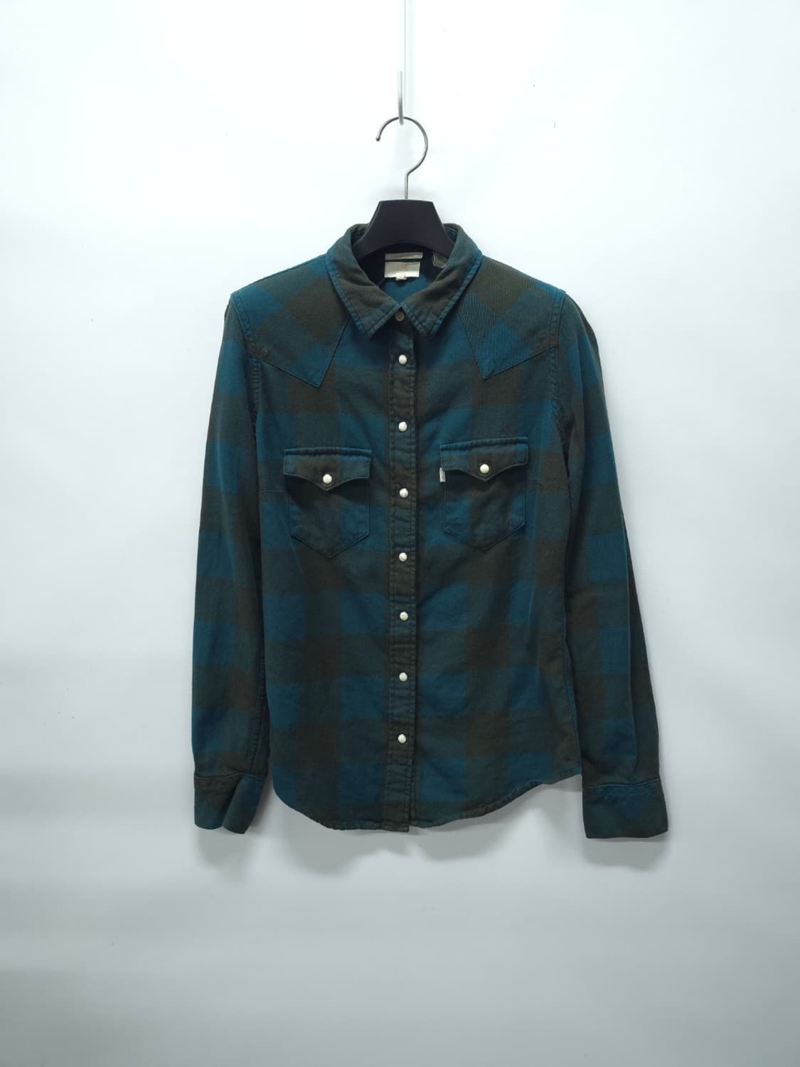 리바이스 그린체크 웨스턴 셔츠 (여성XS) 상품이미지2