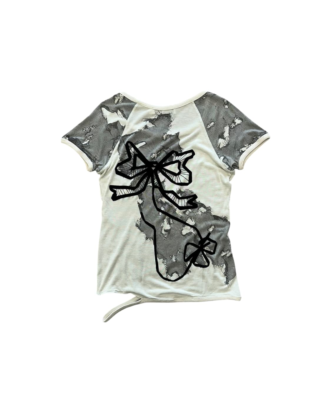 크리스찬 디올 by 존 갈리아노 06AW 레이스 프린트 컷 아웃 티셔츠 상품이미지5