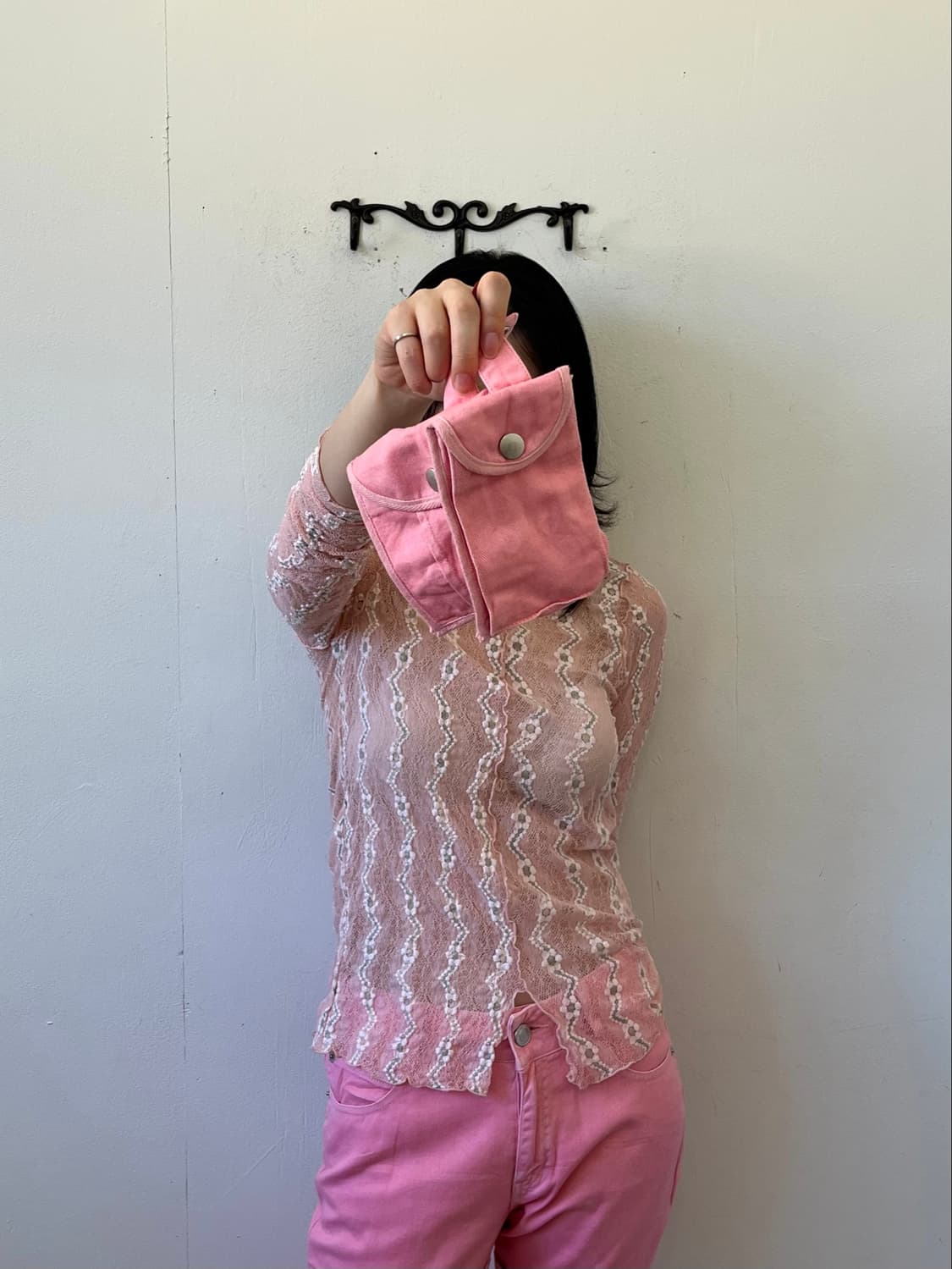 Japan vtg 핑크 카고 데님 팬츠 상품이미지3