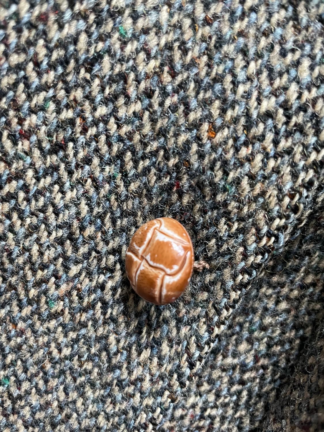 해리스트위드 헤링본 브라운 트위드 자켓 올드 빈티지 상품이미지3