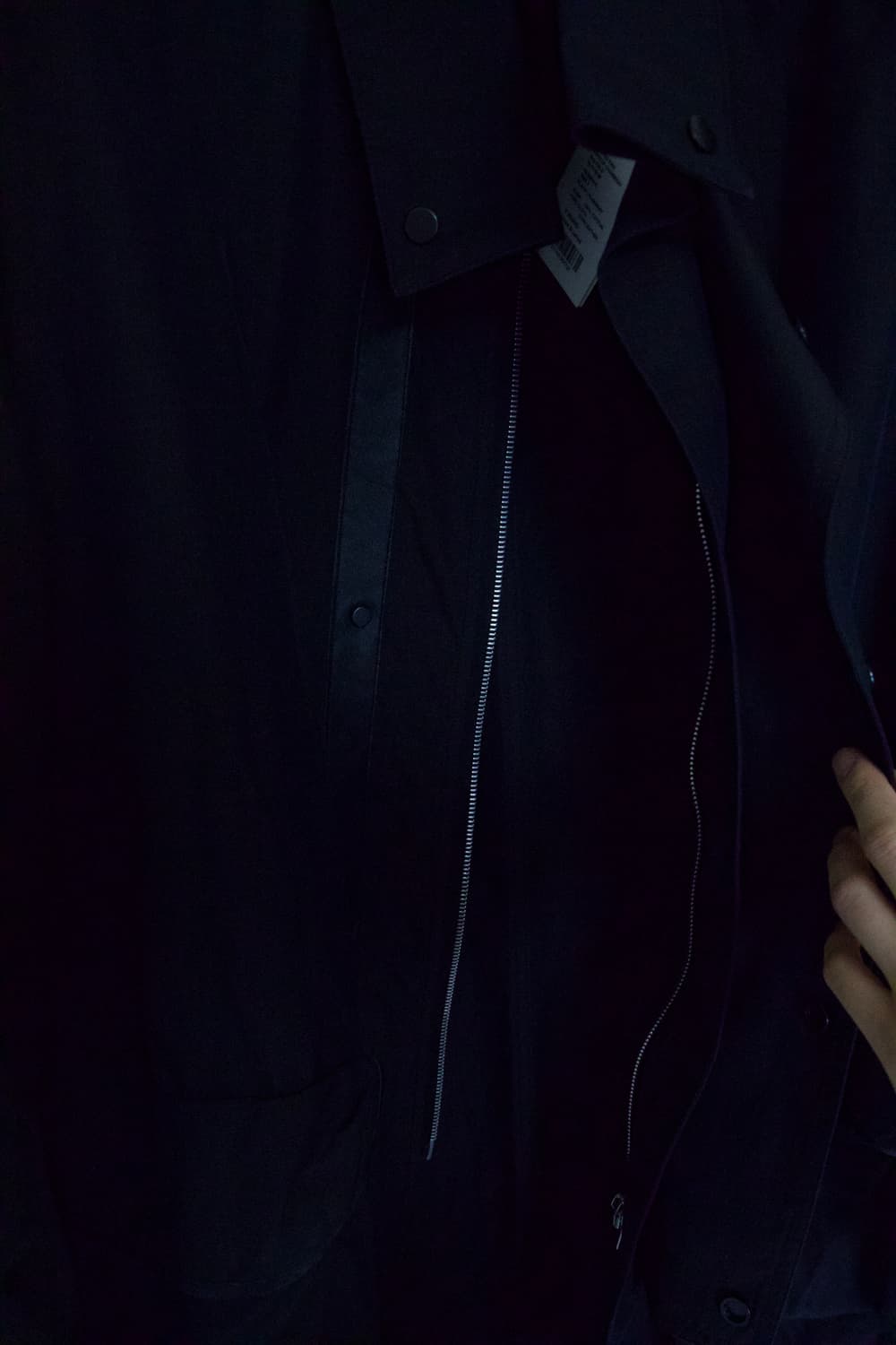 (새상품)오라리 워시드 핀스 립스탑 샴브레이 빅필드 블루종 블랙 샴브레이 상품이미지6