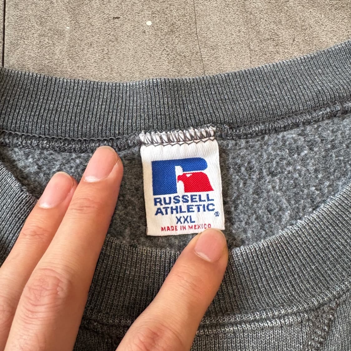 90s Russell 90년대 멕시코 생산 러셀 블랭크 그레이 스웻셔츠 상품이미지4