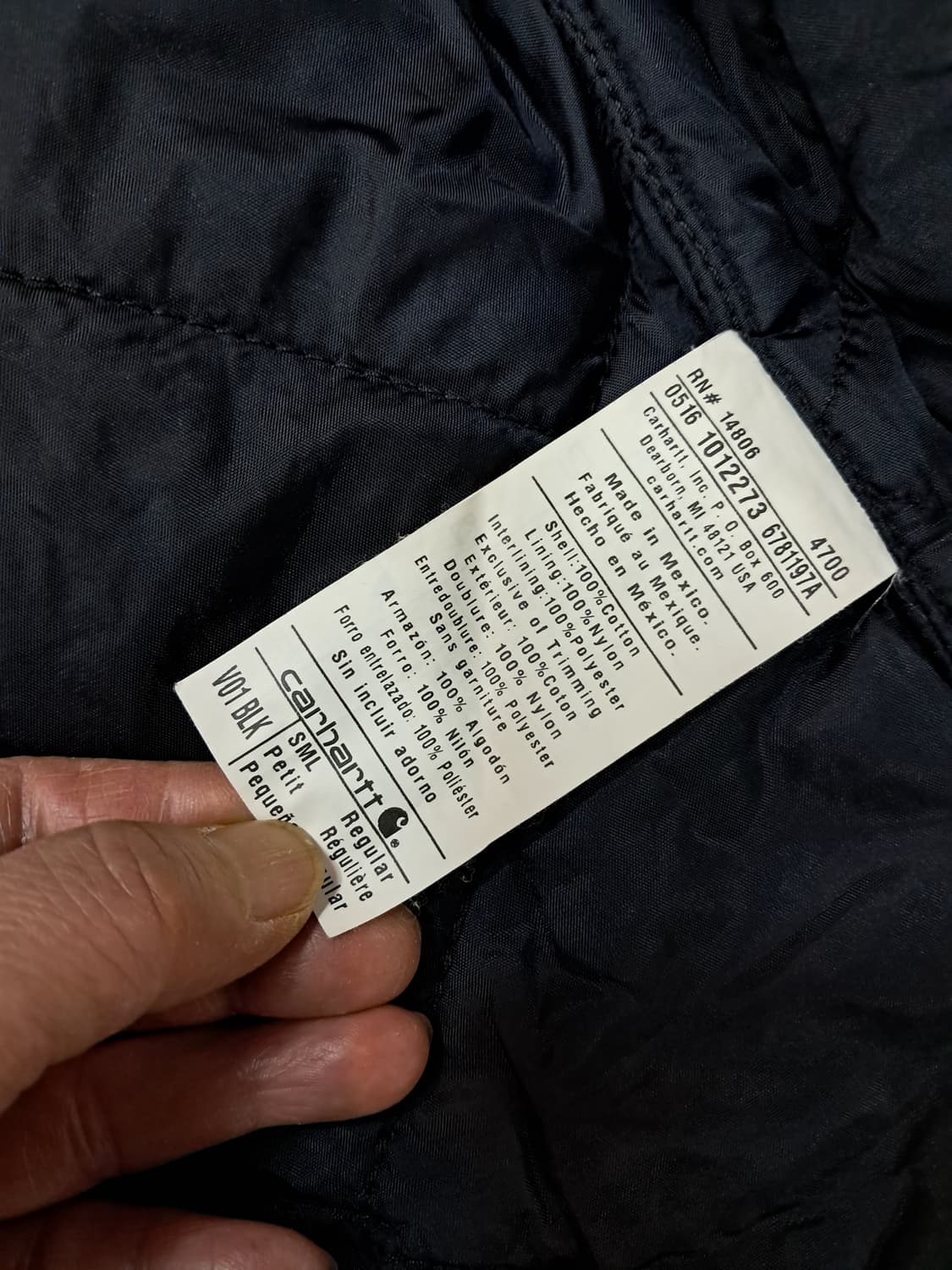 칼하트 V01 블랙 조끼 S 상품이미지5