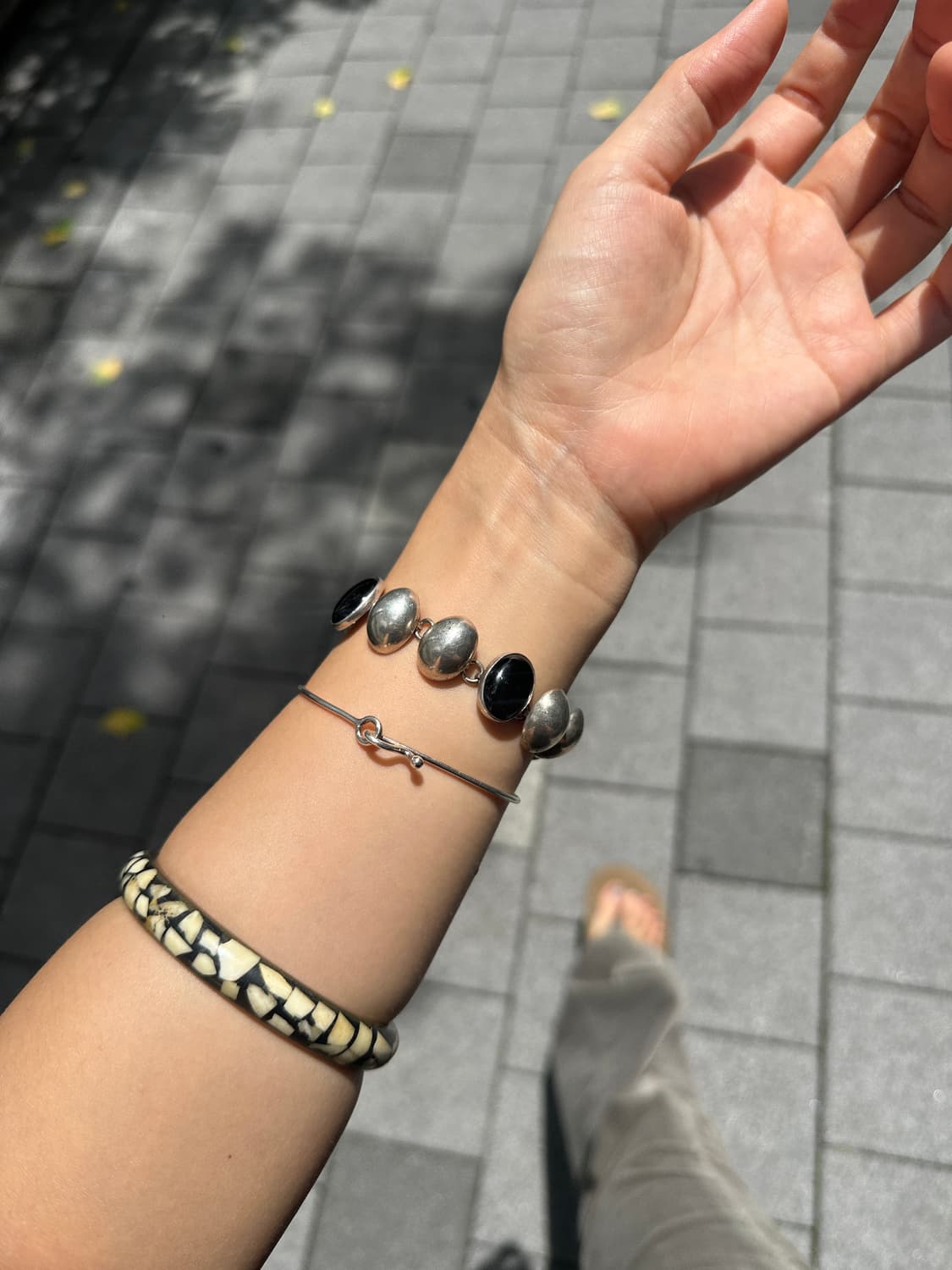 Mexico vintage onyx 925silver bracelet 상품이미지6