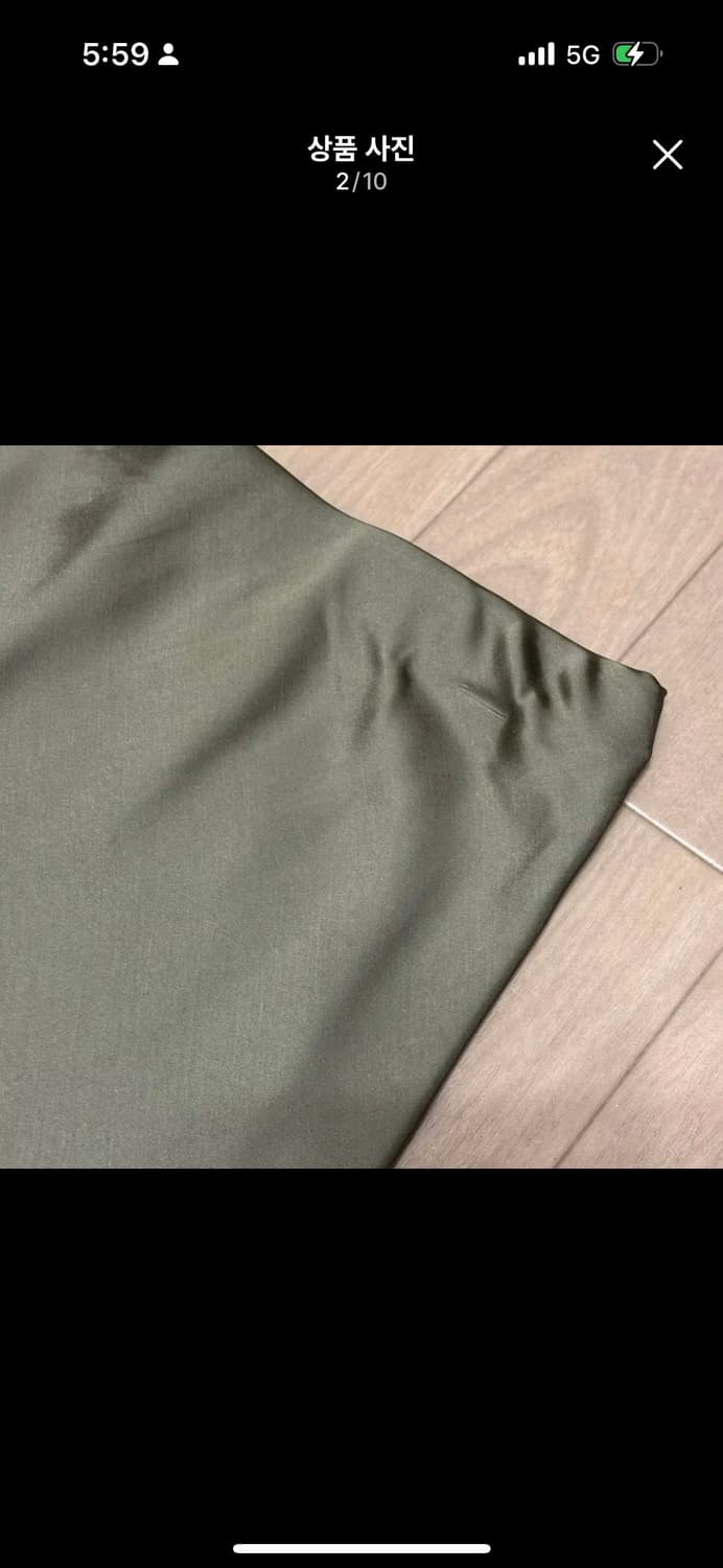 H&M 흐앤므 실크 슬립 스커트 (카키/올리브 컬러) 👗 상품이미지2