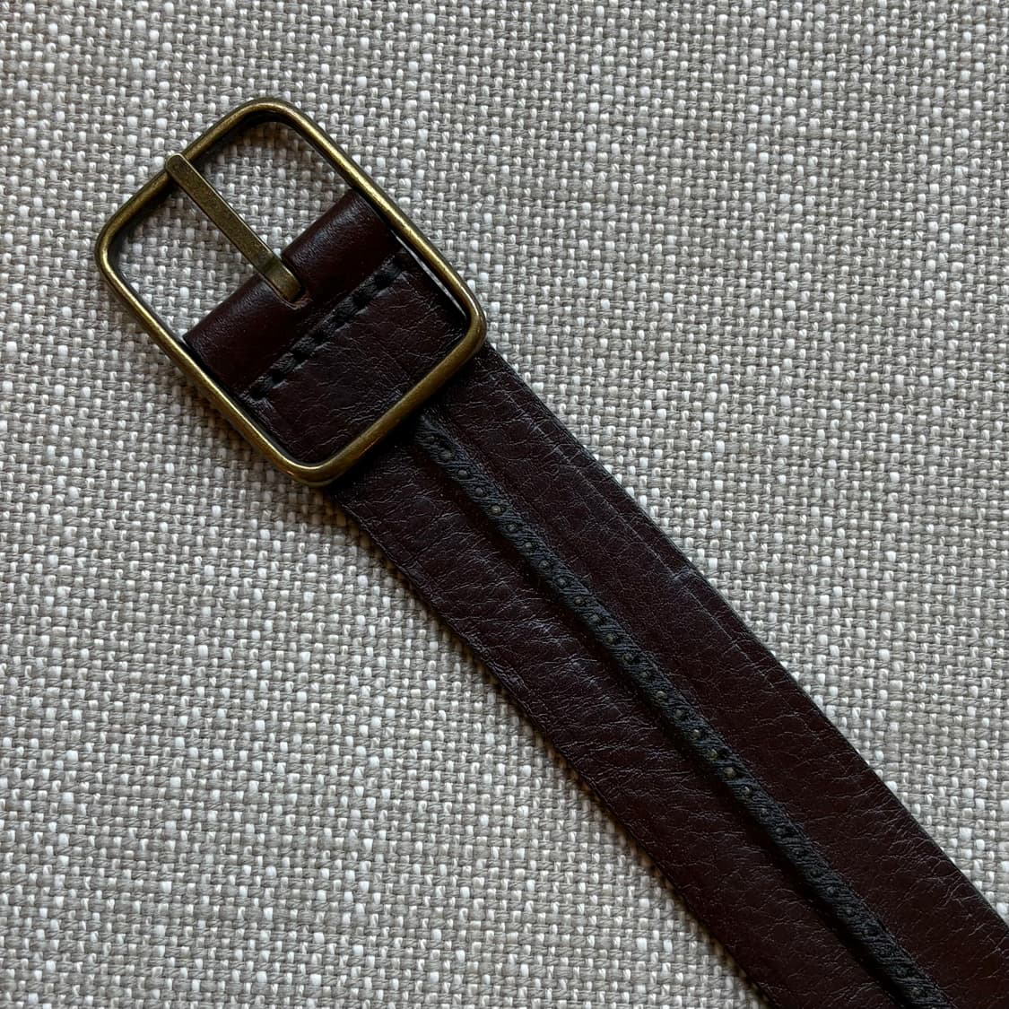 (34-35) Canada 이탈리안 카시스 다크 브라운 레더 벨트 상품이미지5